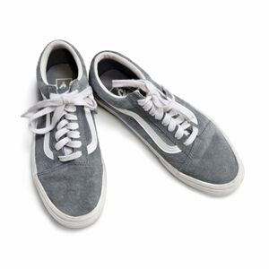 Vans Off The Wall Old Skool Sneakers Blue Suede Womens 8